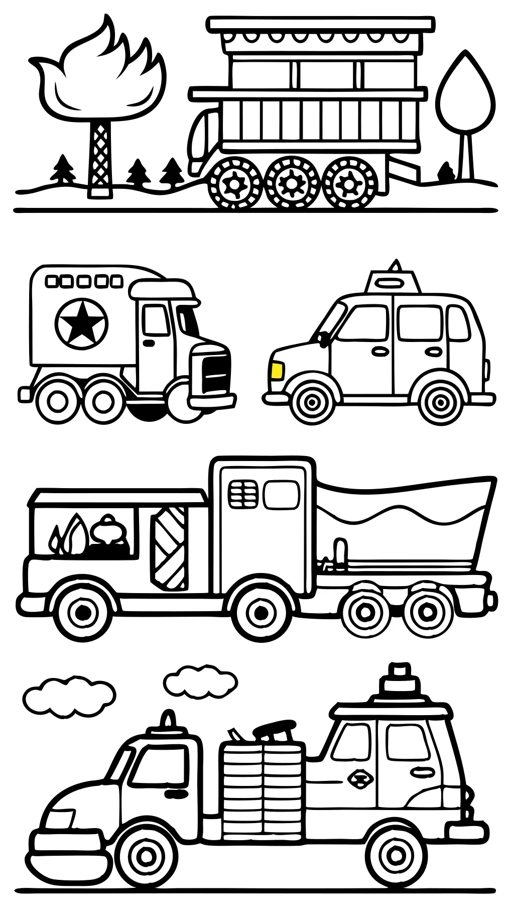 truck printable coloring pages